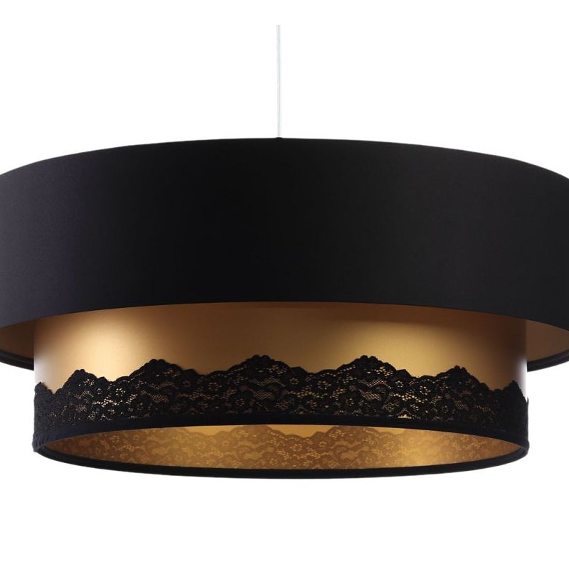 Lampa wisząca DOUBLE ELEGANT 40 czarna/złota