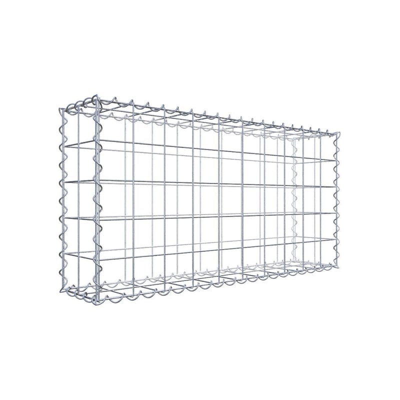 Gabion 100 cm x 50 cm x 20 cm (dł. x wys. x gł.), rozmiar oczek 10 cm x 10 cm, spirala