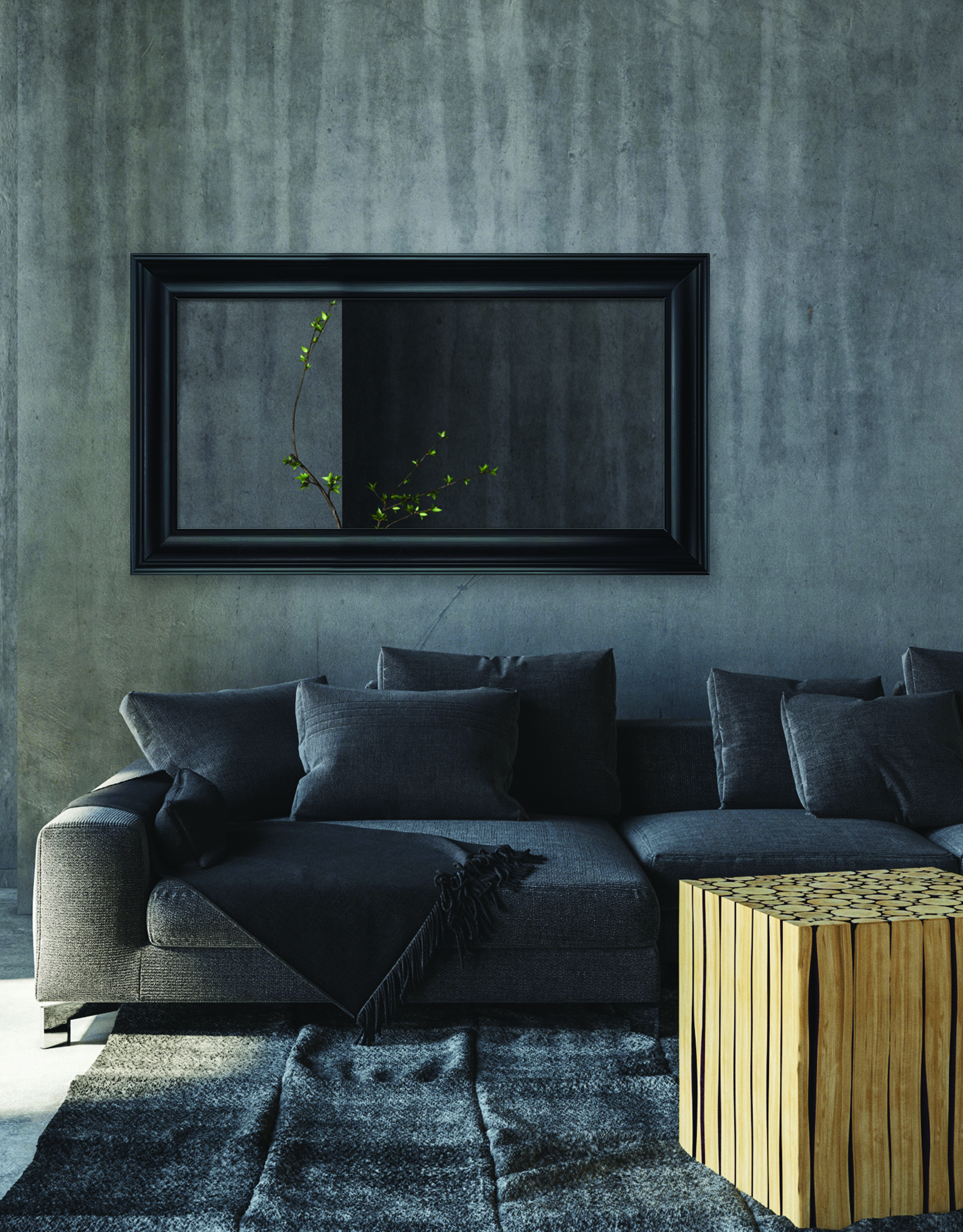 Ars Longa Verona lustro 138x78 cm prostokątne czarne VERONA60120-C