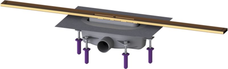 Kessel Linearis Infinity odpływ liniowy prysznicowy 90 cm brąz szczotkowany 45204.09