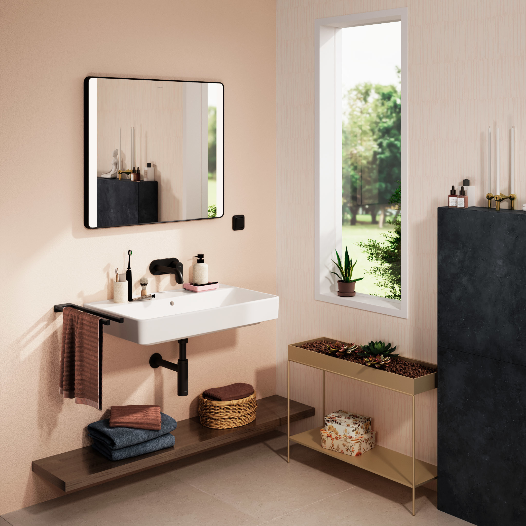 Hansgrohe Xanuia Q umywalka 80x48 cm prostokątna ścienna biała 60226450