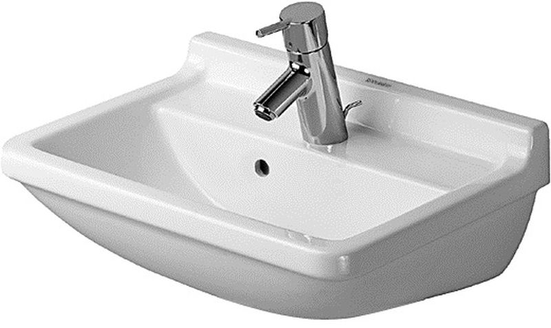 Duravit Starck 3 umywalka 50x36 cm ścienna prostokątna WonderGliss biała 03005000001