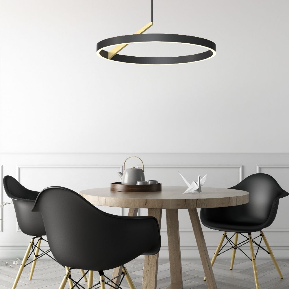Zuma Line Malu lampa wisząca 1x37 W czarna MD3689-1M-3BGT