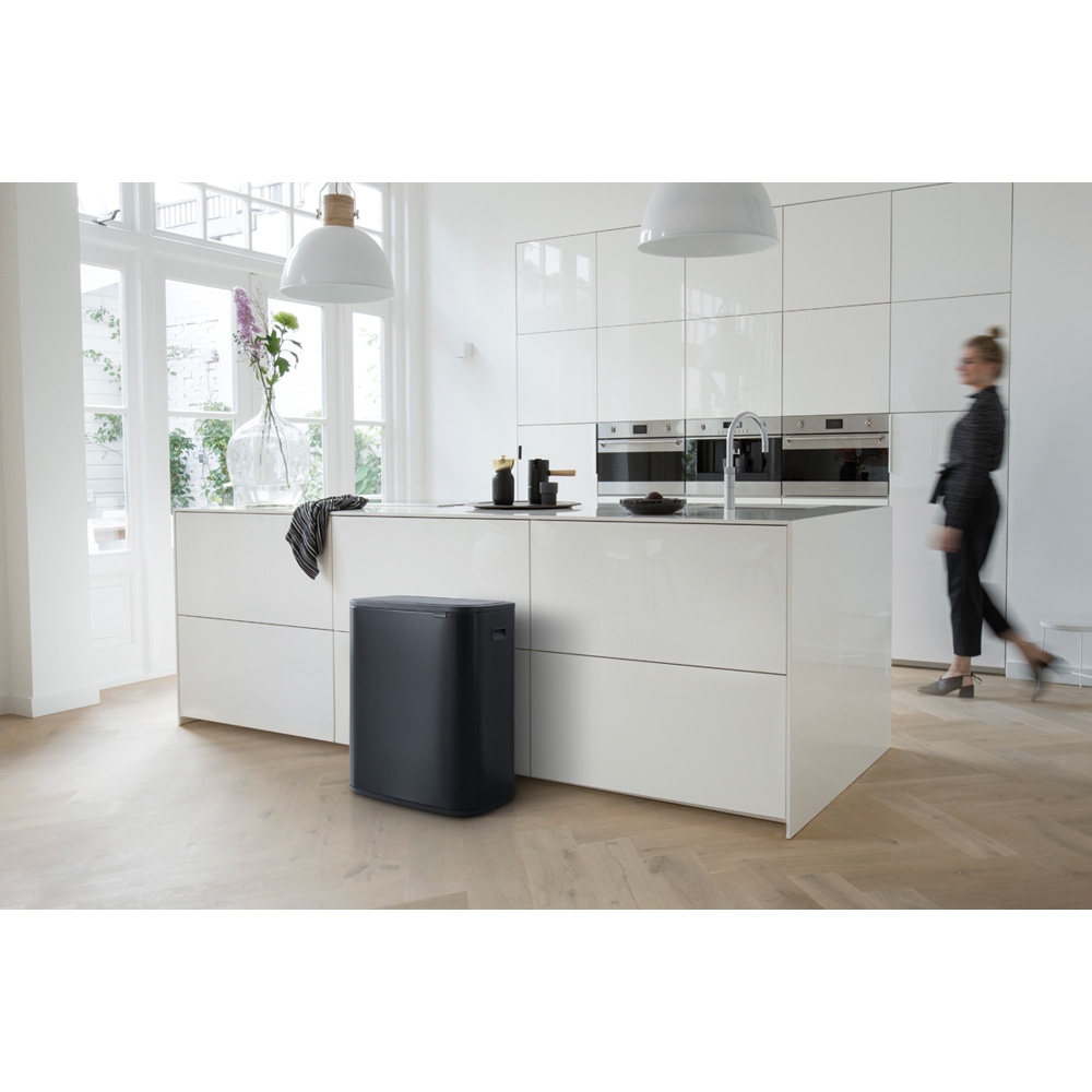 Brabantia Bo Touch Bin pojemnik na odpady 60 l do segregacji czarny mat 221484