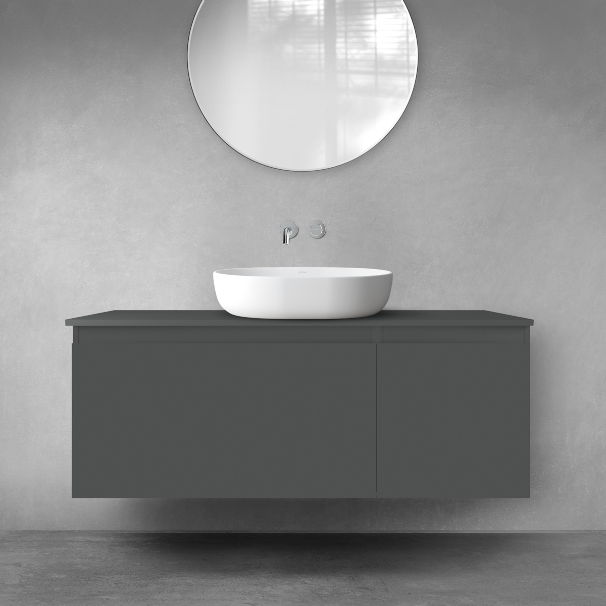 Oltens Vernal zestaw mebli łazienkowych 120 cm z blatem grafit mat 68250400 - Wysyłka w 24h