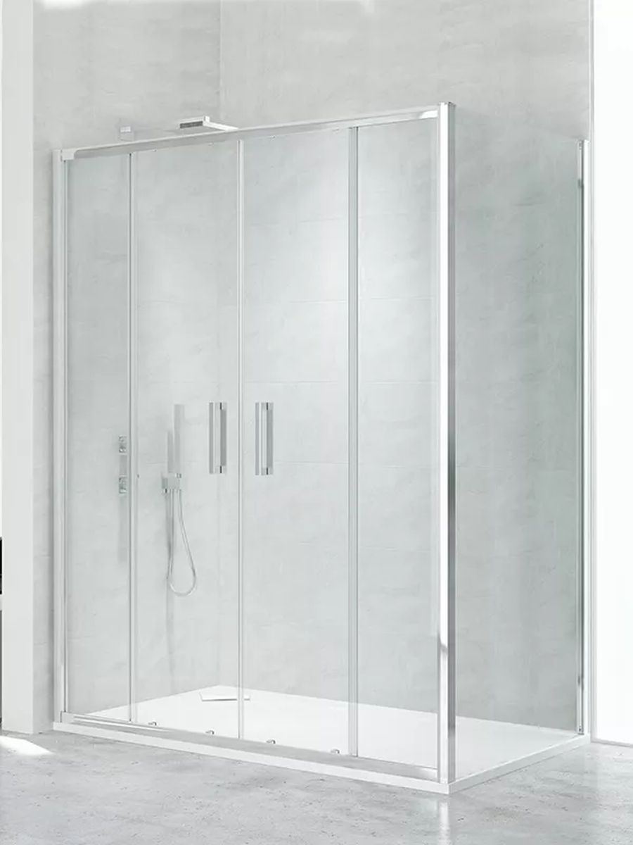 New Trendy New Corrina kabina prysznicowa 140x90 cm prostokątna chrom/szkło przezroczyste D-0183A/D-0079B