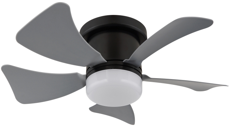 Globo Lighting Hines lampa podsufitowa z wentylatorem 1x9 W czarna 03609A