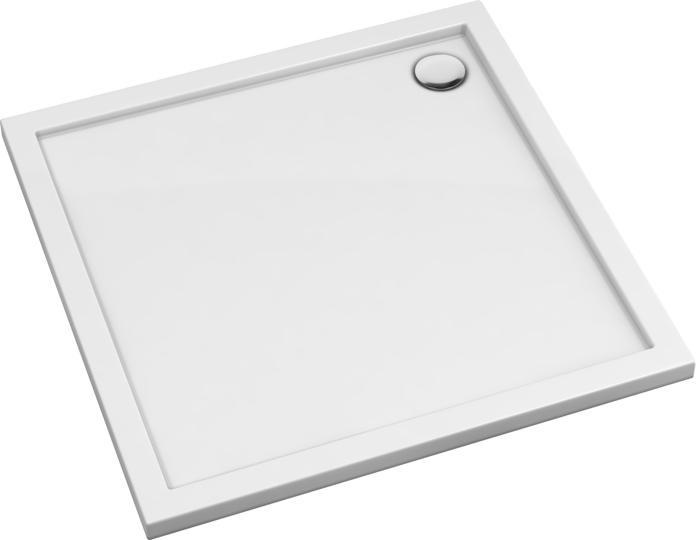 Omnires Merton brodzik 90x90 cm kwadratowy biały MERTON90/KBP