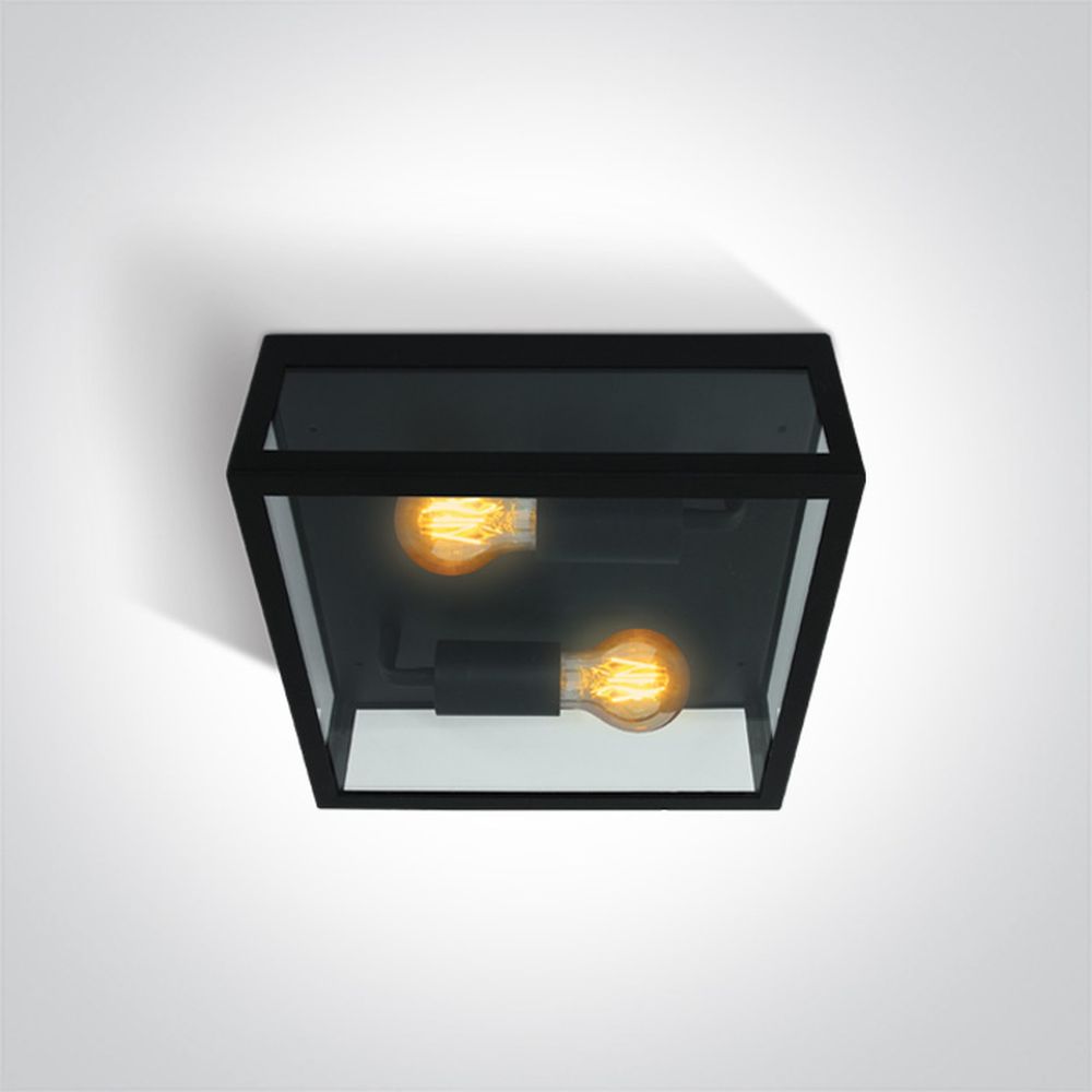 One Light lampa podsufitowa zewnętrzna 2x40W czarna 67406D/B - Wysyłka w 24h