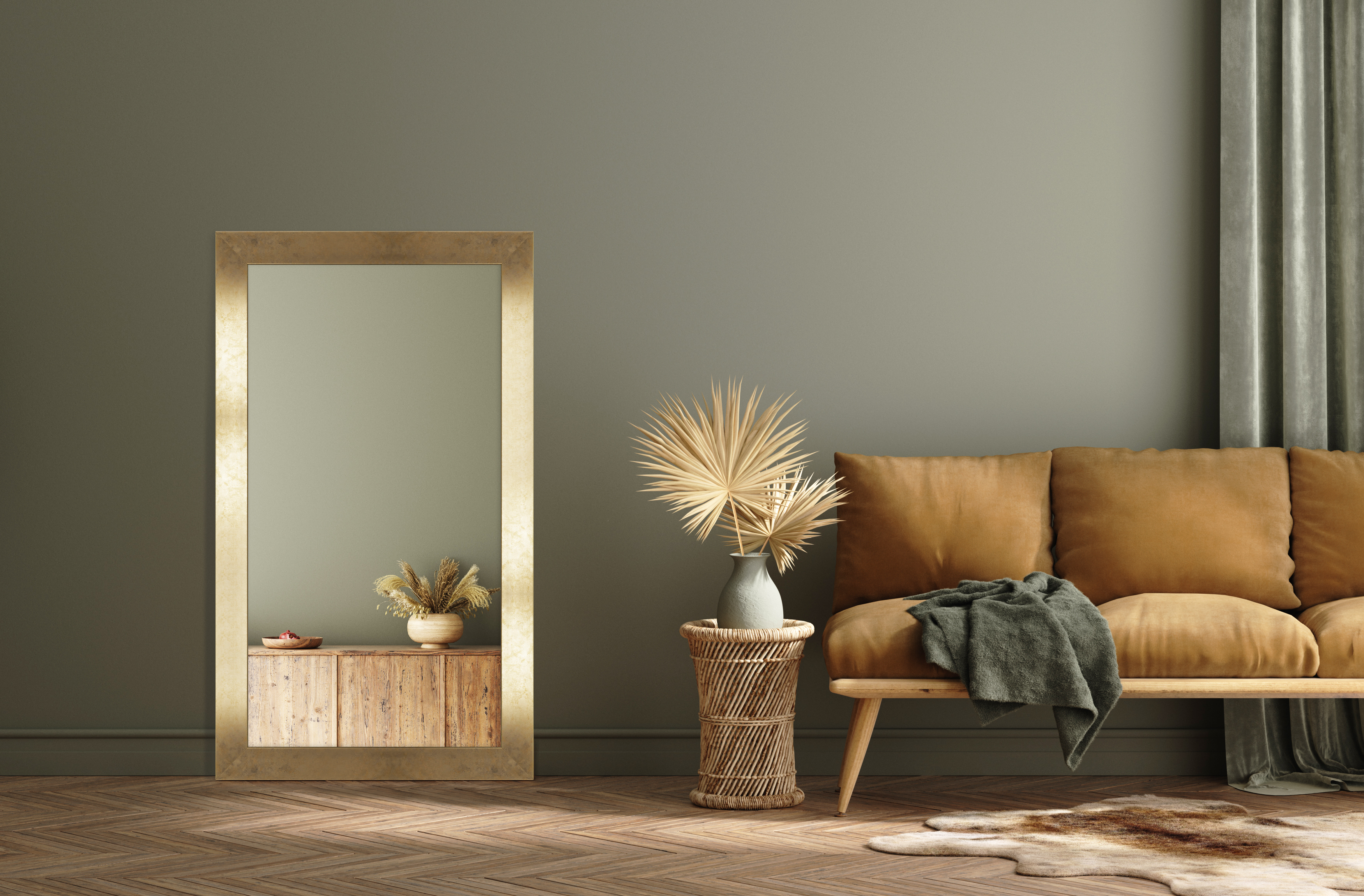 Ars Longa Simple lustro 83x63 cm prostokątne złote SIMPLE5070-Z