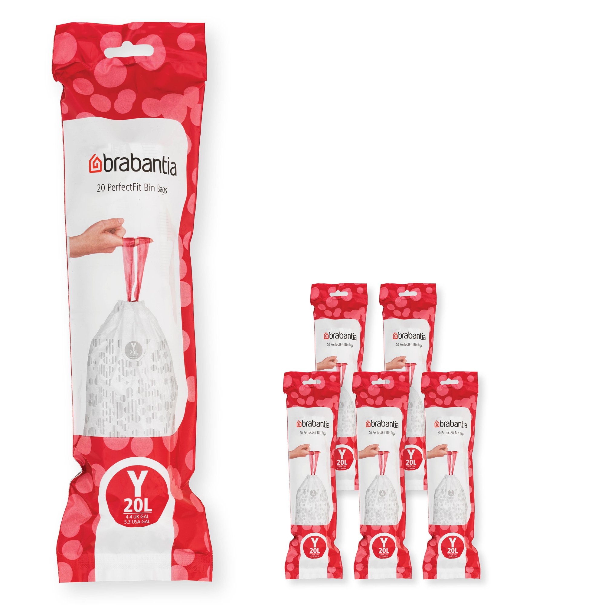 Brabantia PerfectFit worki na śmieci 20 l (120 szt) biały 138300
