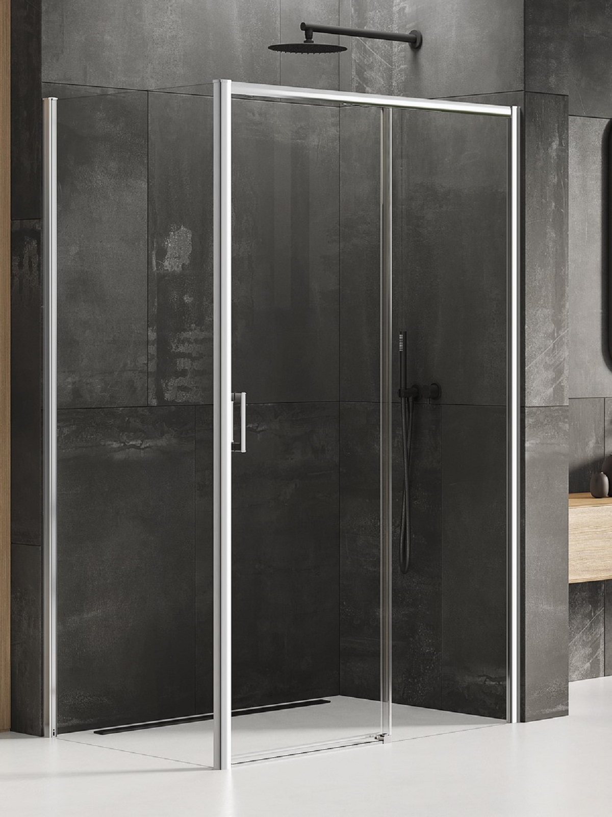 New Trendy Prime kabina prysznicowa 160x90 cm prostokątna chrom połysk/szkło przezroczyste D-0311A/D-0124B