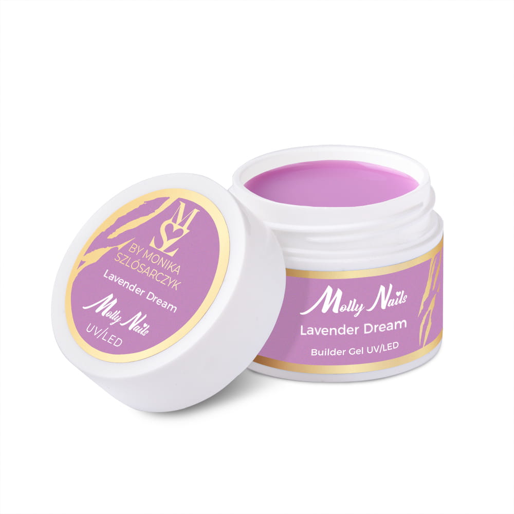 Żel budujący Milky Dreams Gel Lavender Dream by Monika Szlósarczyk Molly Nails HEMA Free 15g