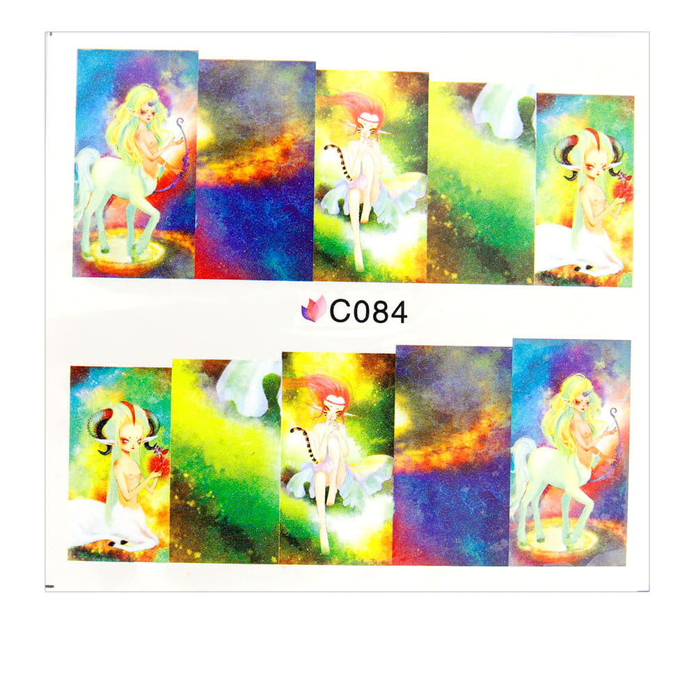 Naklejki wodne do paznokci znaki zodiaku C-084