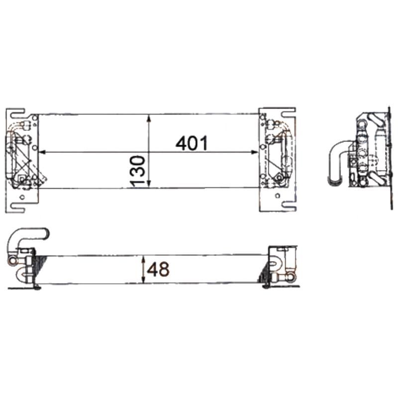 MAHLE Chłodnica oleju John Deere AL66517, AL56373