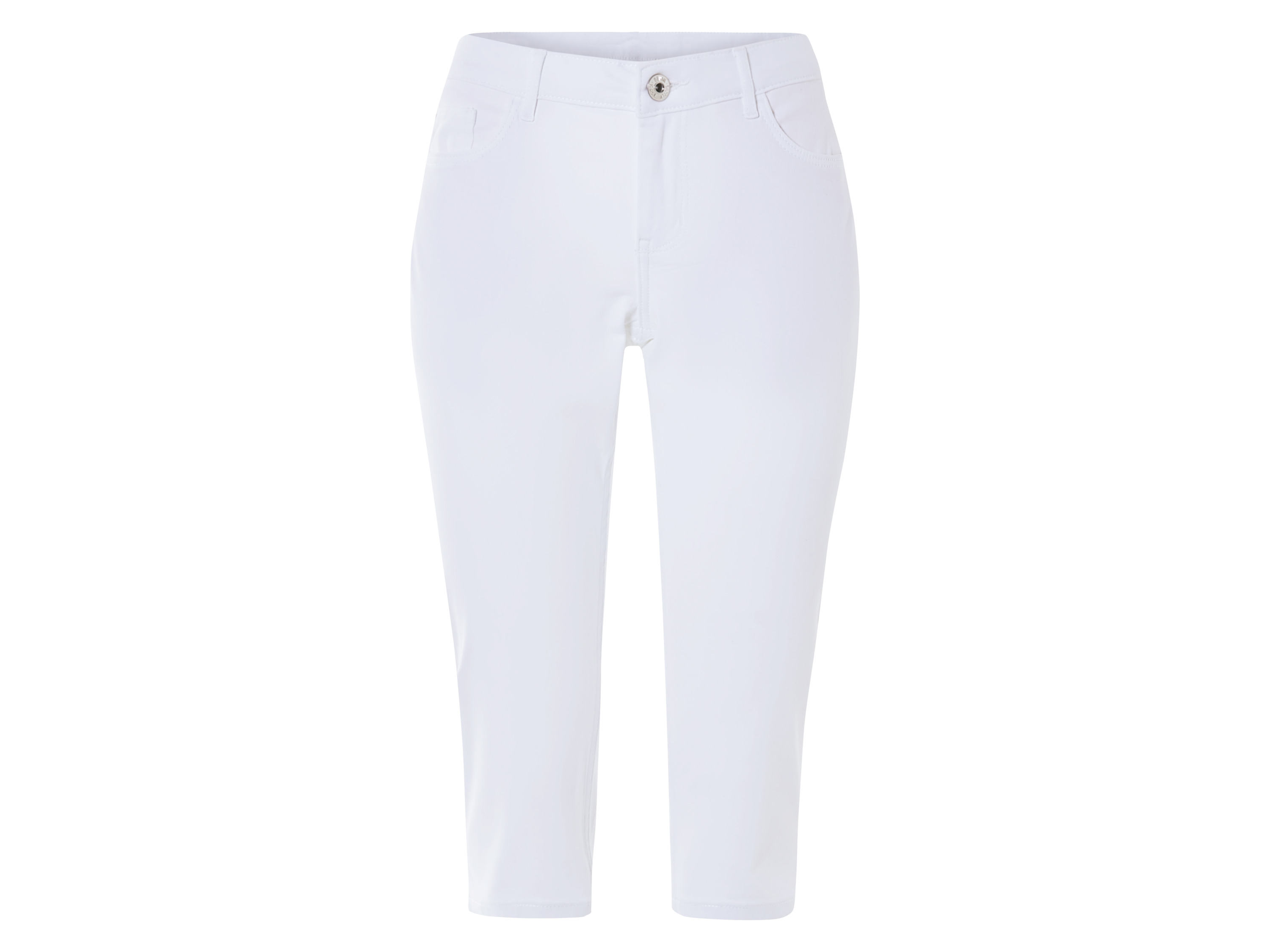 esmara Jeansy damskie capri super skinny Biały, 46