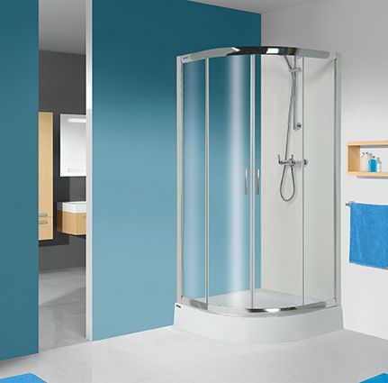 Darmowa Dostawa - Kabina z brodzikiem 90x90 cm półokrągła biały /szkło przezroczyste Sanplast TX 602271026201401