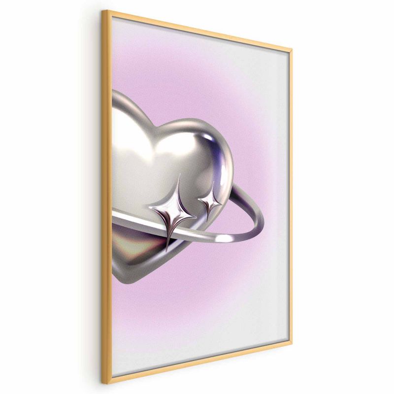 Plakat Artgeist Kosmiczne Serce 40x60 cm z ramą złotą 1 szt