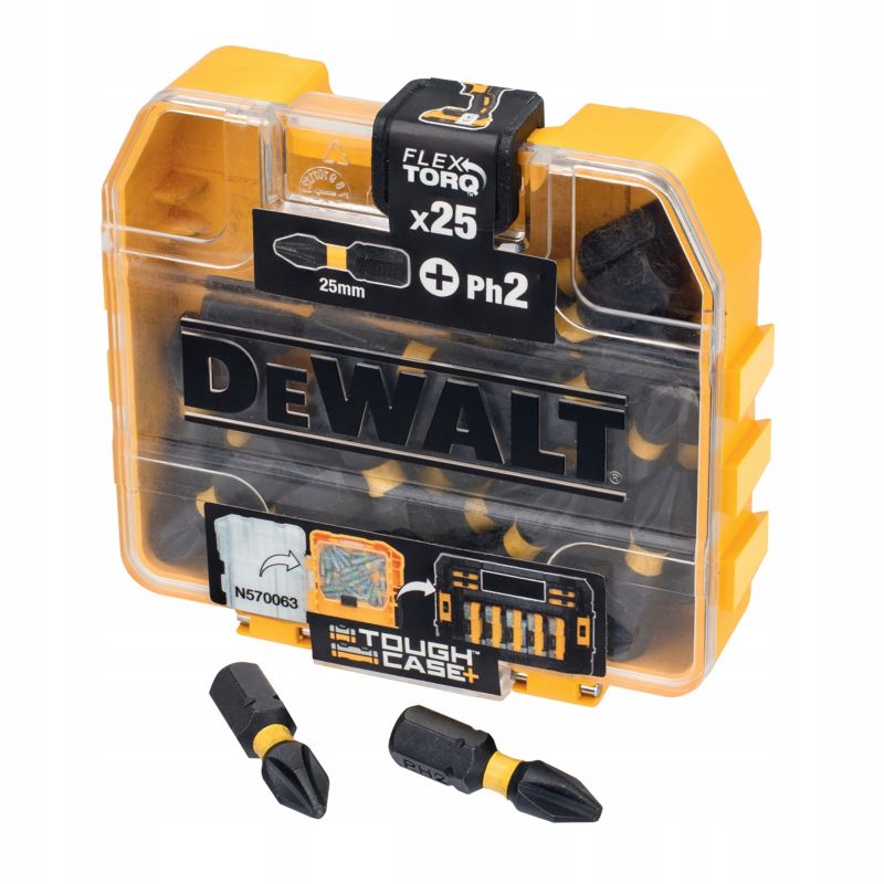 Końcówki Bitów Udarowych DeWALT Extreme Impact Torsion PH2 25mm 25 elementów 1 szt.