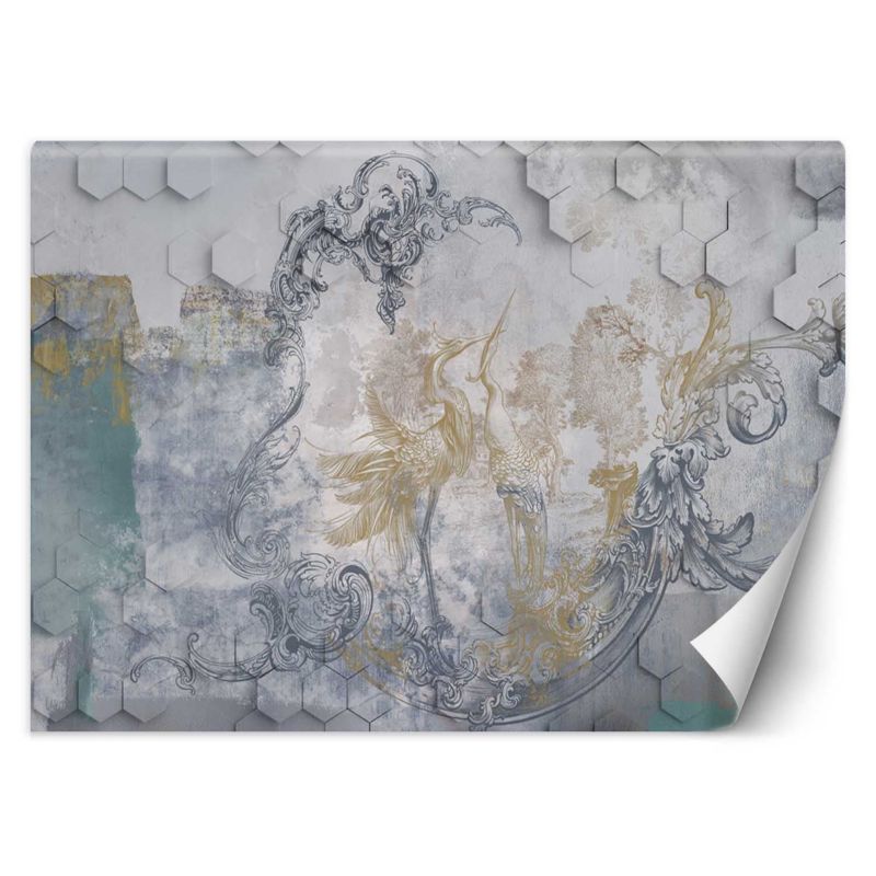 Fototapeta Feeby Szare ptaki freski 150x105 1 szt