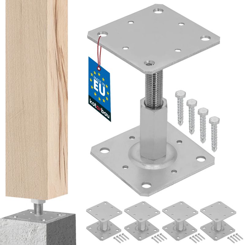 Wspornik słupa KOTARBAU regulowany w pionie 110x110 mm 4 szt.