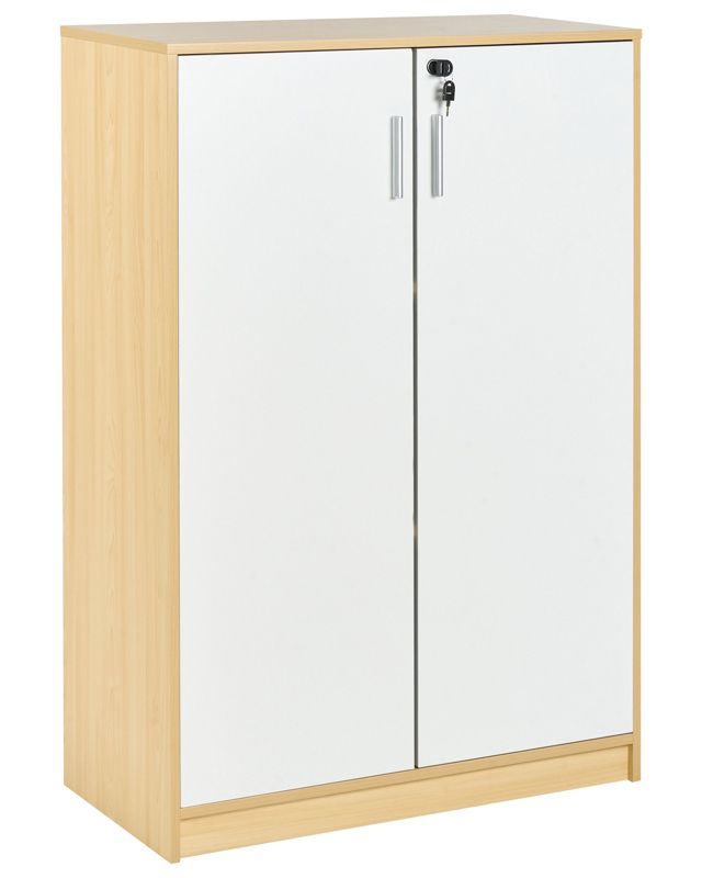Szafka biurowa 117 cm Zehna Jasny brąz/ biały 1 szt.