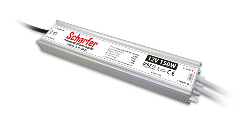 Zasilacz hermetyczny SCHARFER 150W 12V IP67 12.5A uniwersalny SCH-150-12 1 szt.