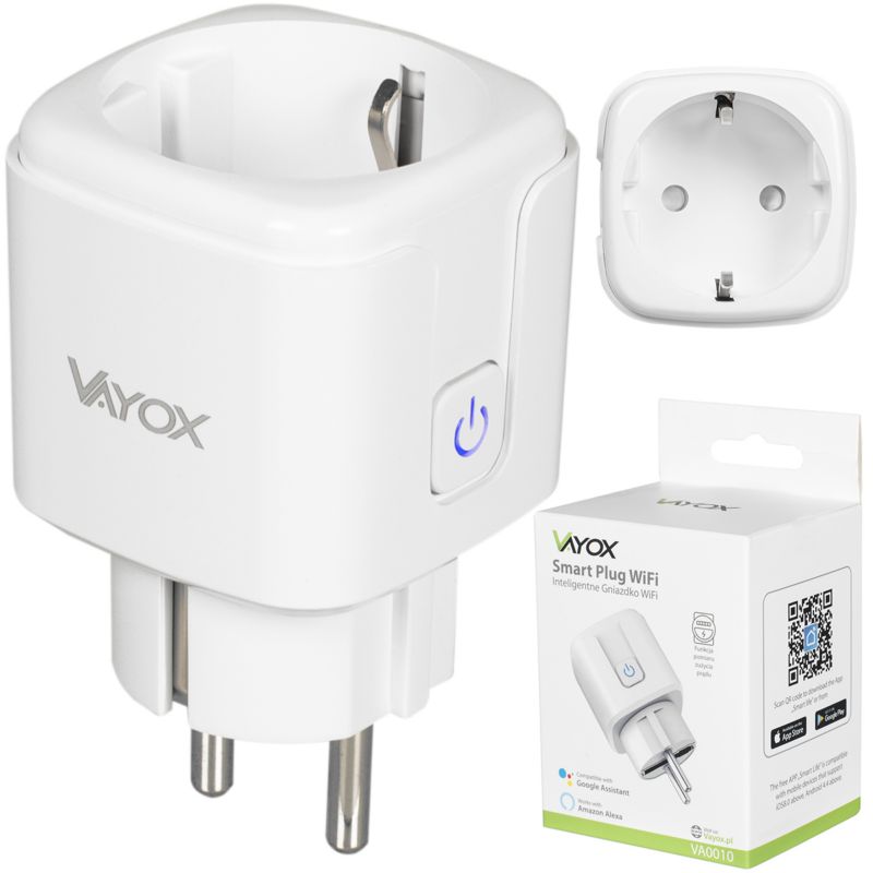 Inteligentne gniazdko Vayox VA0010 WiFi SMART Tuya pomiar zużycia energii 16A/3680W 1 szt.