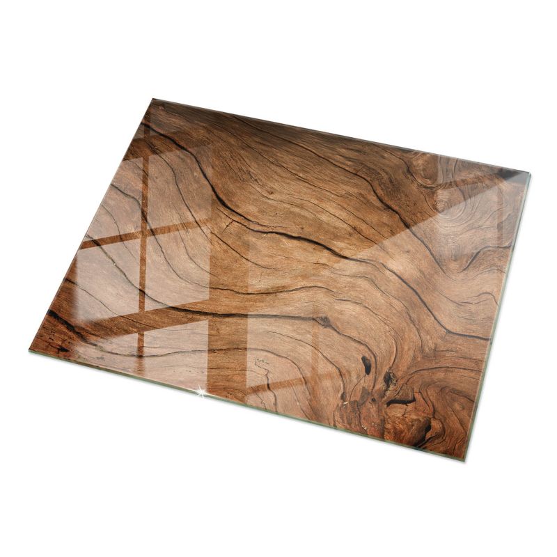 Blat szklany Tulup 120x80 cm Wzór drewna 1 szt.