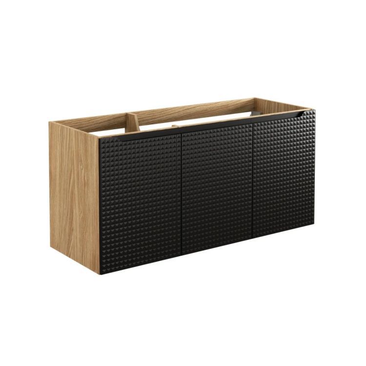 Szafka Comad pod umywalkę LUXOR BLACK 82-120-3D 120cm dąb olejowany/czarna 1 szt