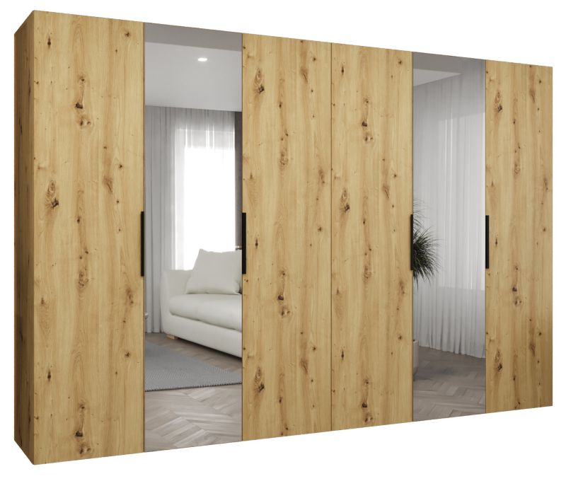 Szafa uchylna Abiks MARBELLA 2 300 wys 202 cm Artisan + Czarny 1 szt