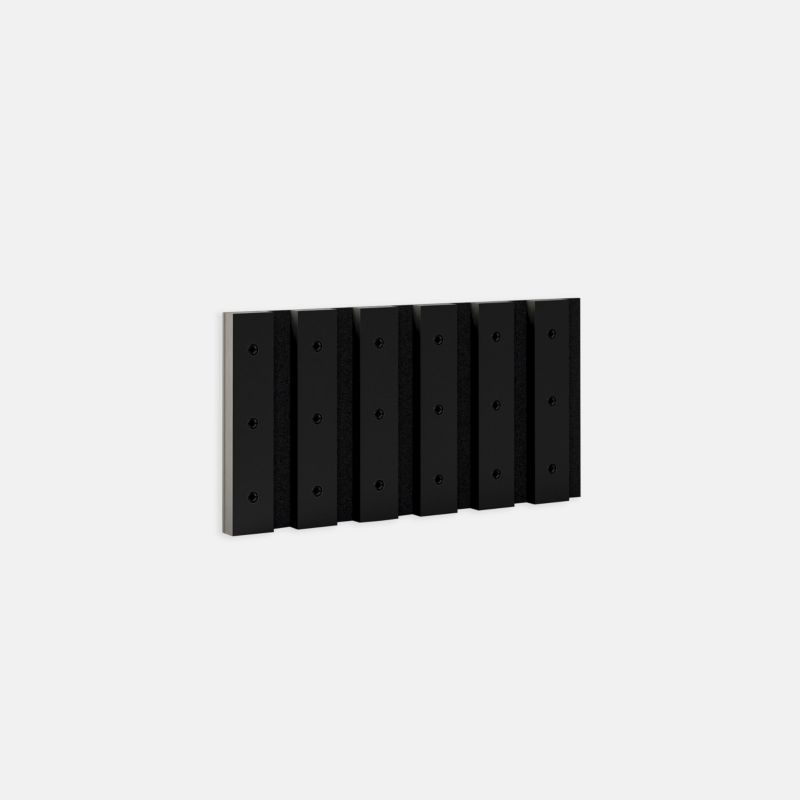 Panel mini Clickform Murso by Cezar Czarny RAL9005 Mat 384x192x20mm MDF 1 szt.