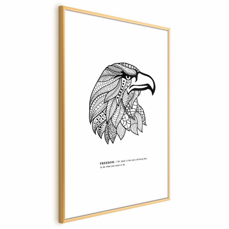 Plakat Artgeist Orzeł wolności 29,7x42 cm z ramą złotą 1 szt