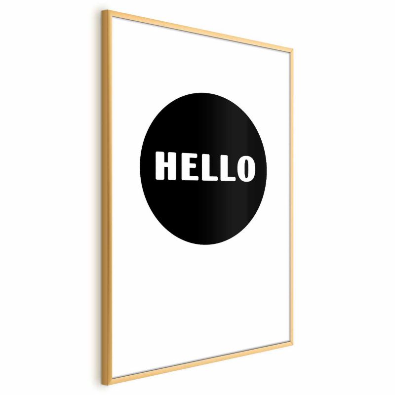 Plakat Artgeist Na dzień dobry 40x60 cm z ramą złotą 1 szt
