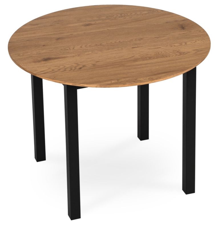 Stół Okrągły Teo 100 cm Mebel Elite Dąb Złoty/Czarny 1 szt