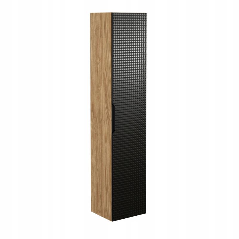 Szafka łazienkowa Furnidea 170 cm słupek wiszący czarny dąb Luxor 1 szt.