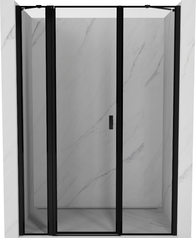 Drzwi prysznicowe uchylne Mexen Mist czarne 150 cm 1 szt