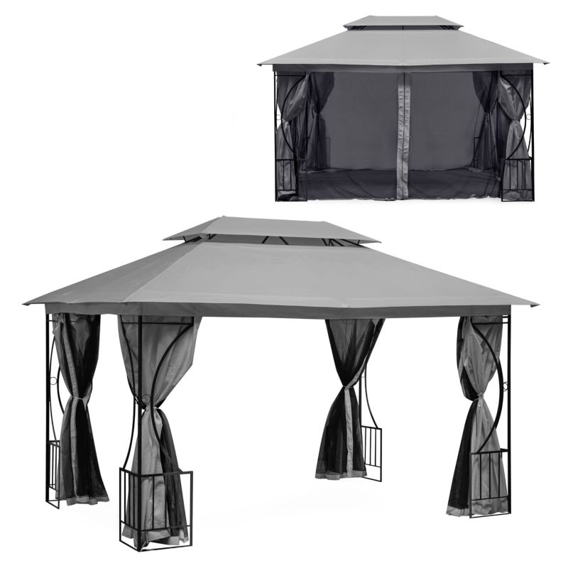 Pawilon ogrodowy MultiGarden 3x4m lux moskitiera pełne ścianki 1 szt.