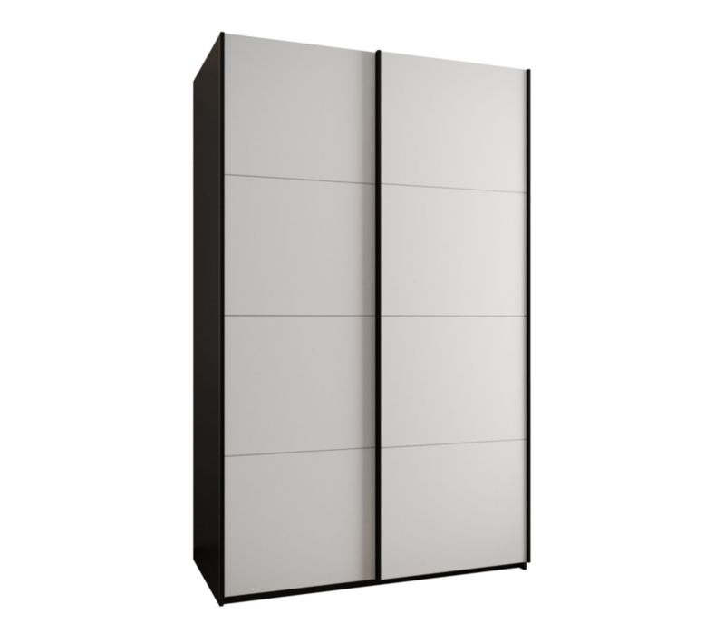Szafa przesuwna Abiks LUX wysoka szer.150cm czarny/biały/czarny 1szt.