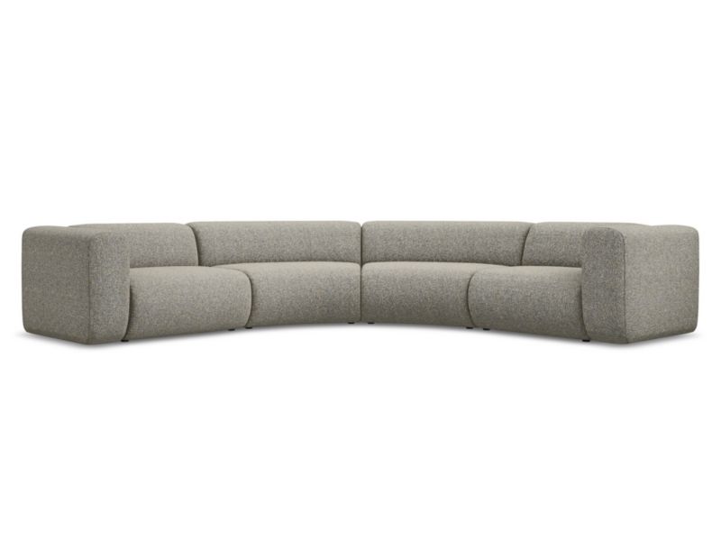 Narożnik uniwersalny Makamii Ekahi z tkaniny strukturalnej 318x318 cm ciemny beż 1 szt.
