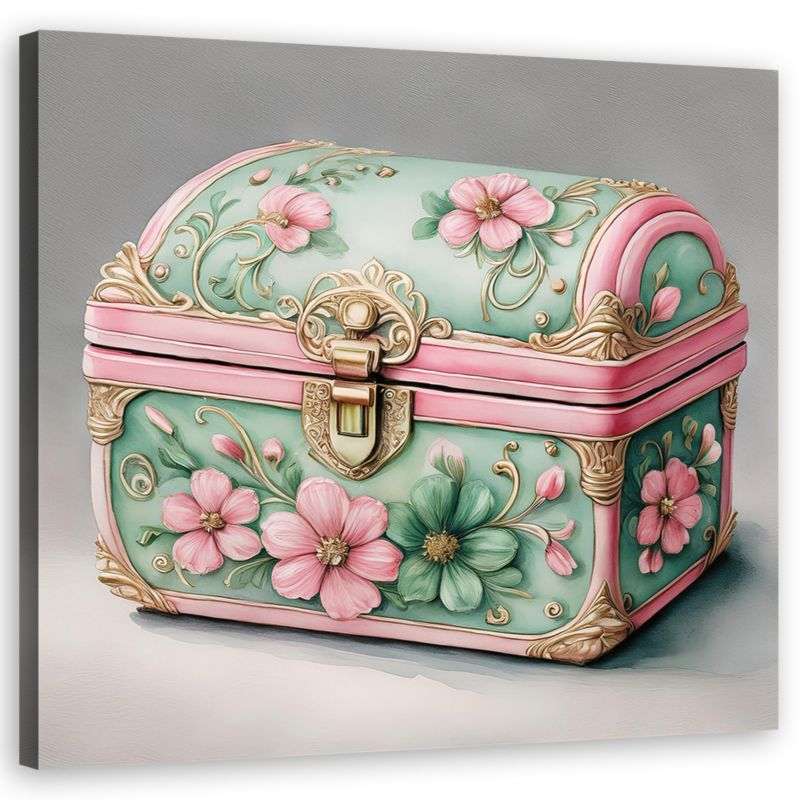Obraz do salonu Feeby Skrzynia Retro Vintage 60x60 cm 1szt