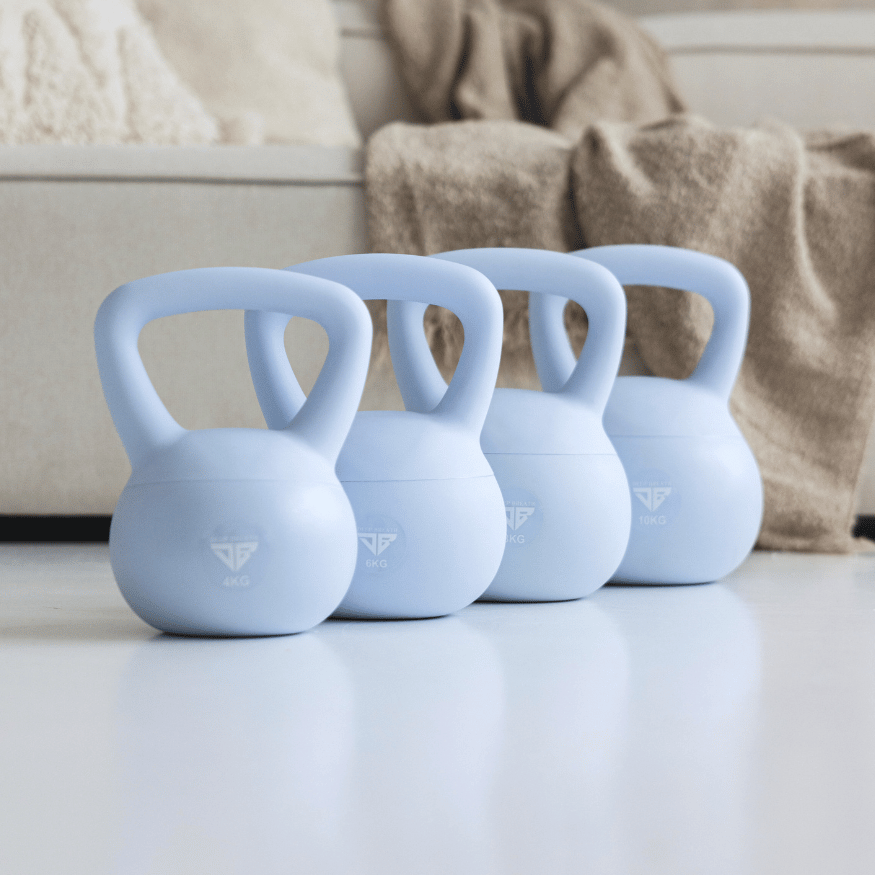 Zestaw 4 Kettlebells miękkie - Blue (4 kg, 6 kg, 8 kg, 10 kg) - Deep Breath