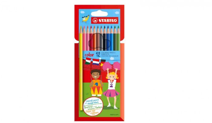 Stabilo color kredki etui kartonowe z zawieszką 12szt. neon
