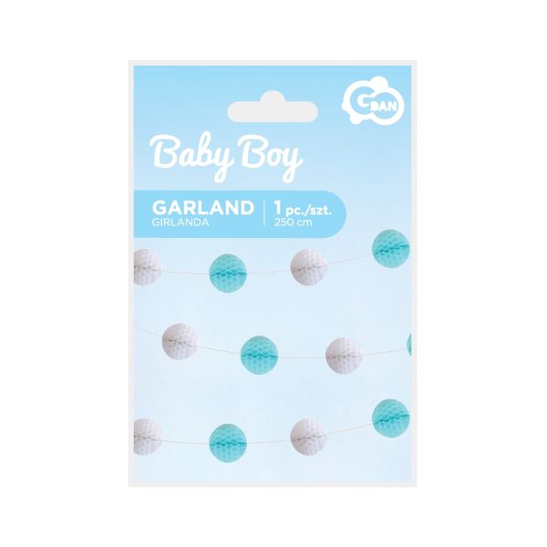 GIRLANDA KULECZKI BABY BOY 250CM JASNONIEBIESKA