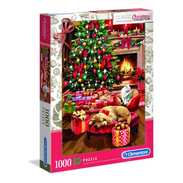 Clementoni Puzzle 1000 Święta przy kominku