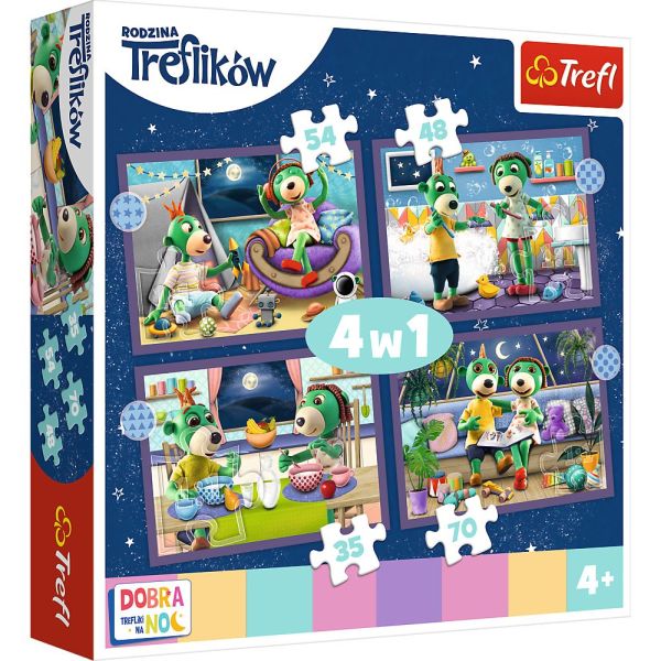 Trefl Puzzle 4w1 Trefliki przed snem