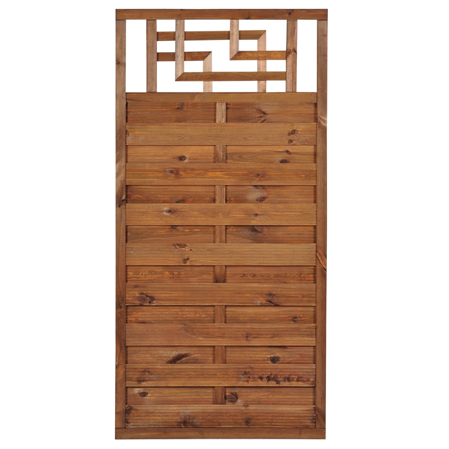 Sobex Płot ażurowy Bjork Plus prosty brąz - 90 x 180 cm