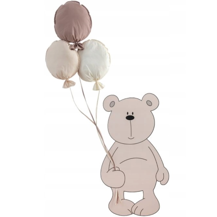Naklejka na ścianę MIŚ z balonami z bawełny balon BR
