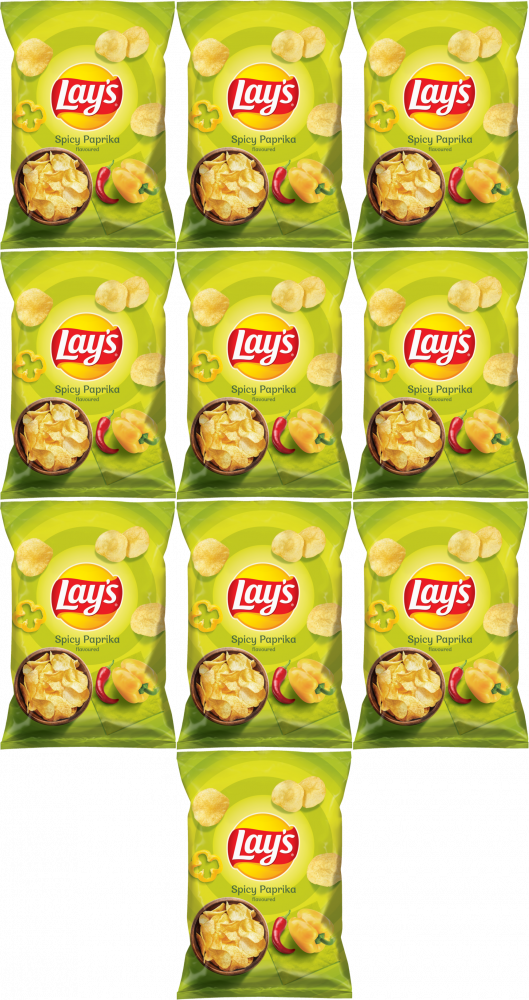 10x Chipsy Lay's Spicy Paprika, pikantna papryka, 130g