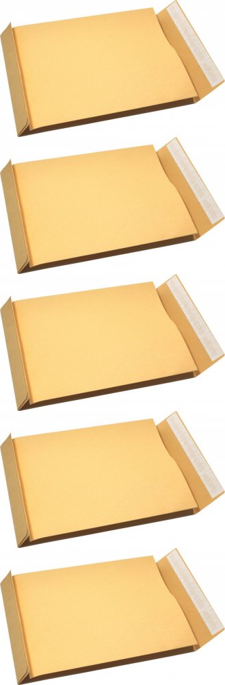 5x Koperta rozszerzana NC, B5, z paskiem HK, 10 sztuk, brązowy